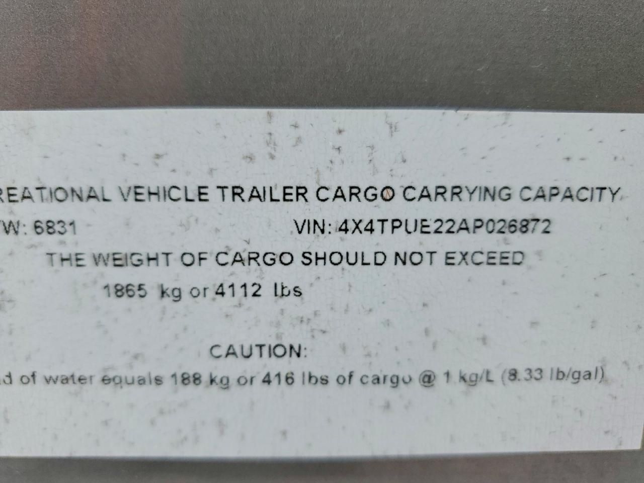 2010 Palomino Travel Trailer