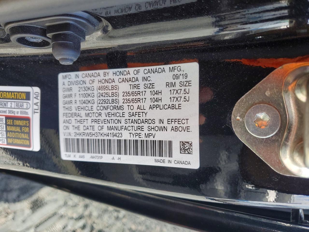 2019 Honda Cr-v lx