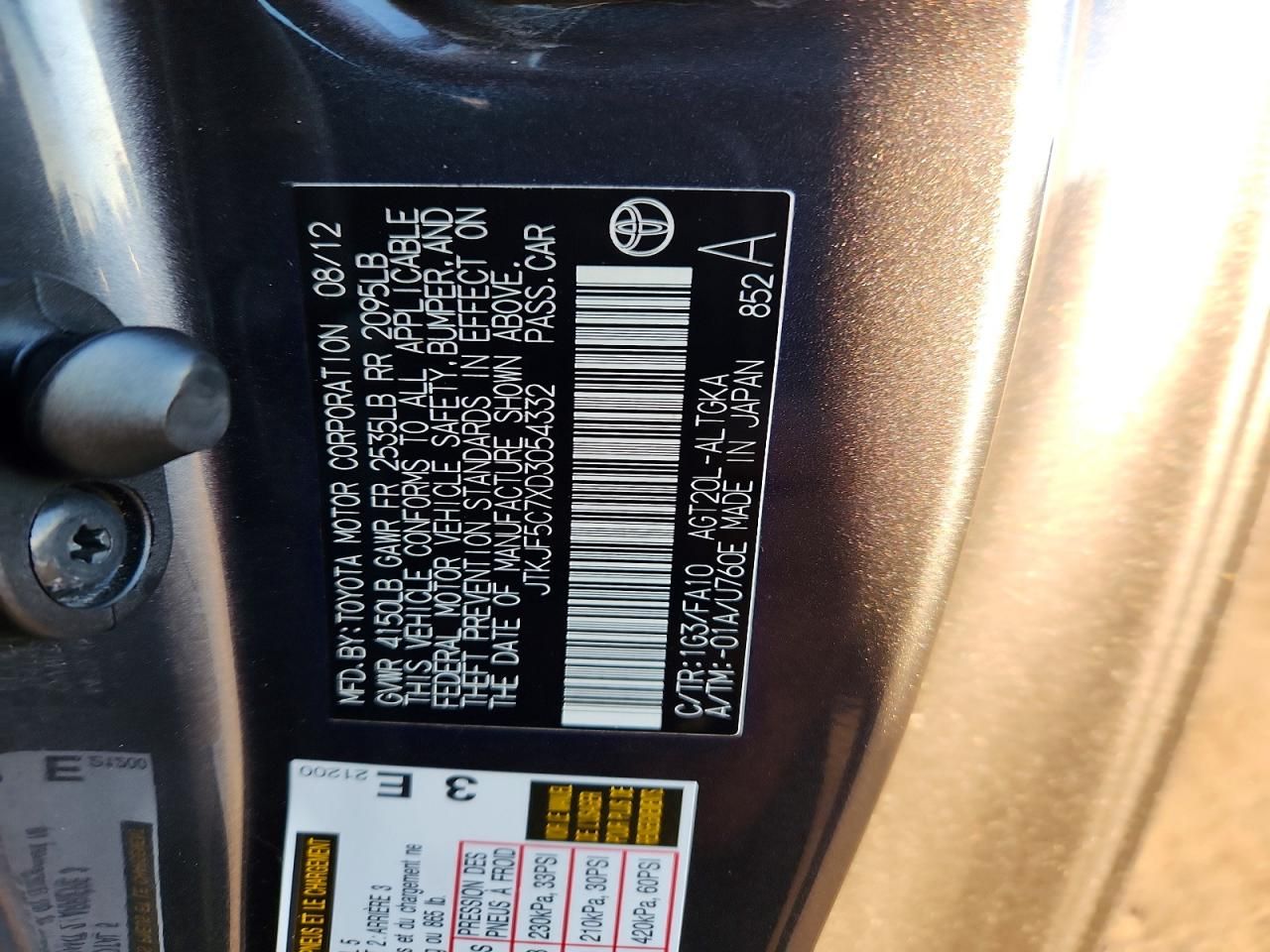 2013 Scion Tc Base