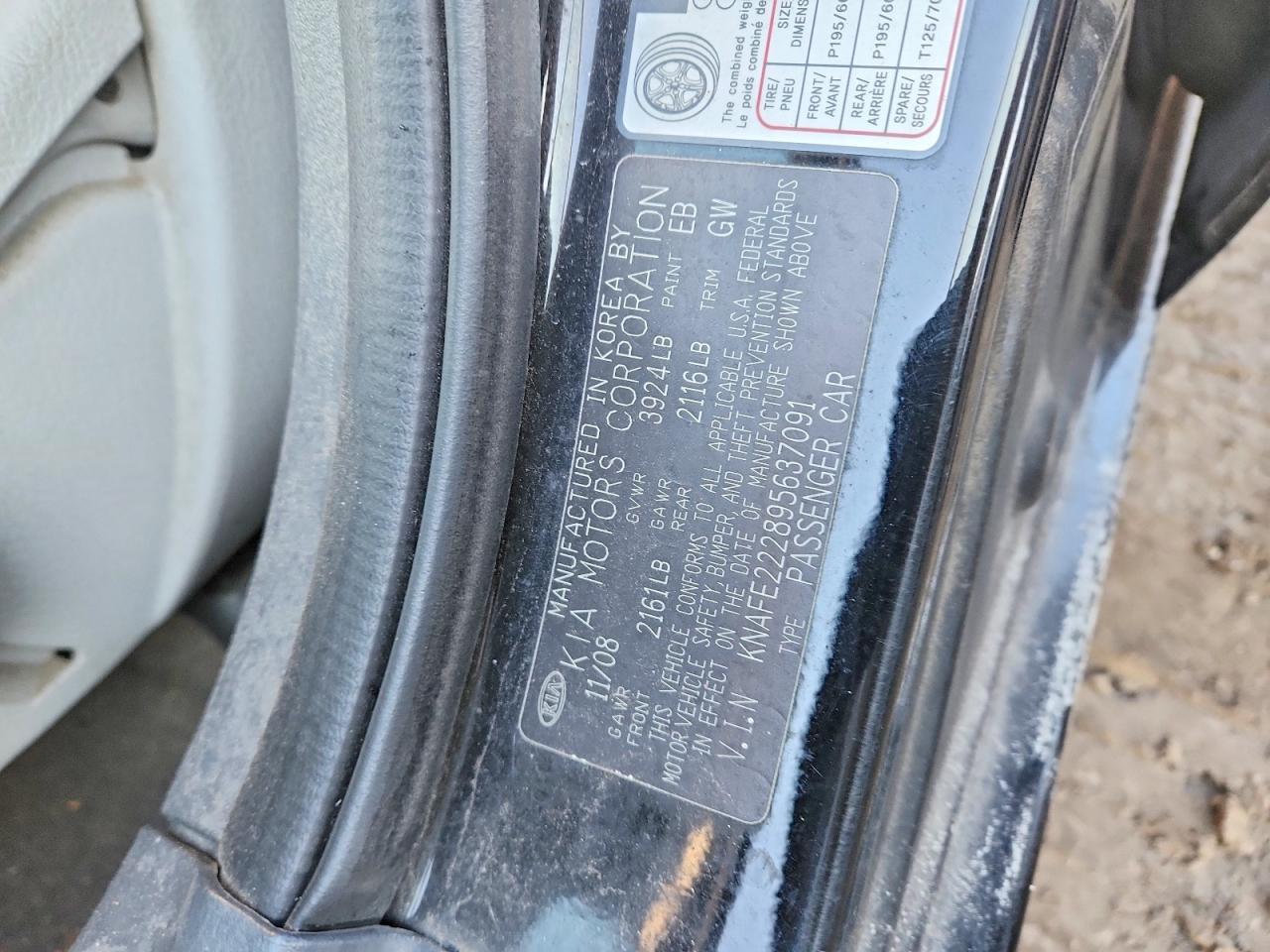 2009 KIA Spectra ex