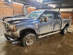 Salvage trucks for sale at Ebensburg, PA auction: 2002 Ford F350 SRW Super Duty