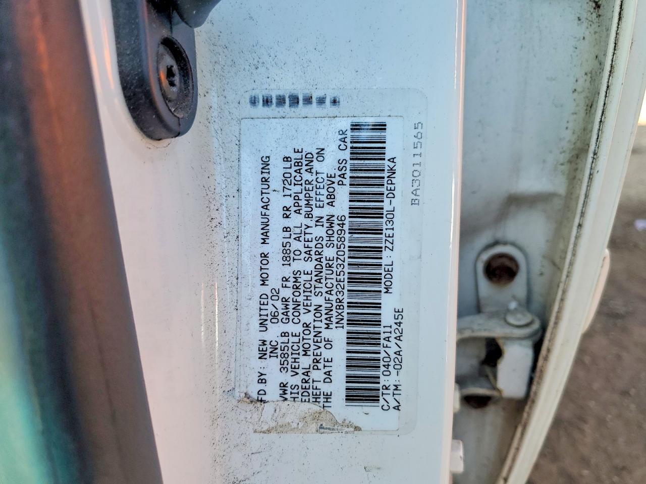 2003 Toyota Corolla le