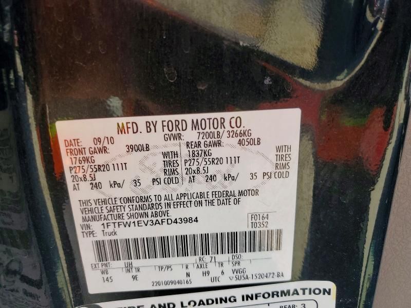 2010 Ford F150 Supercrew