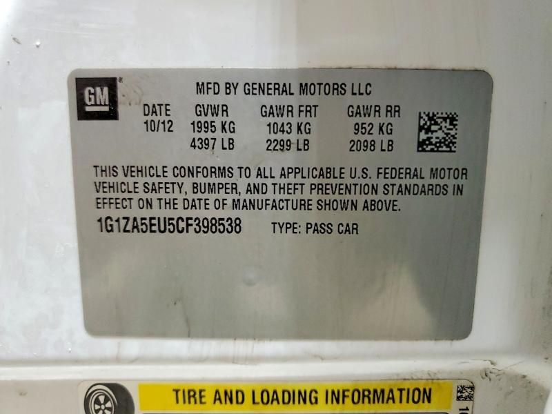 2012 Chevrolet Malibu ls