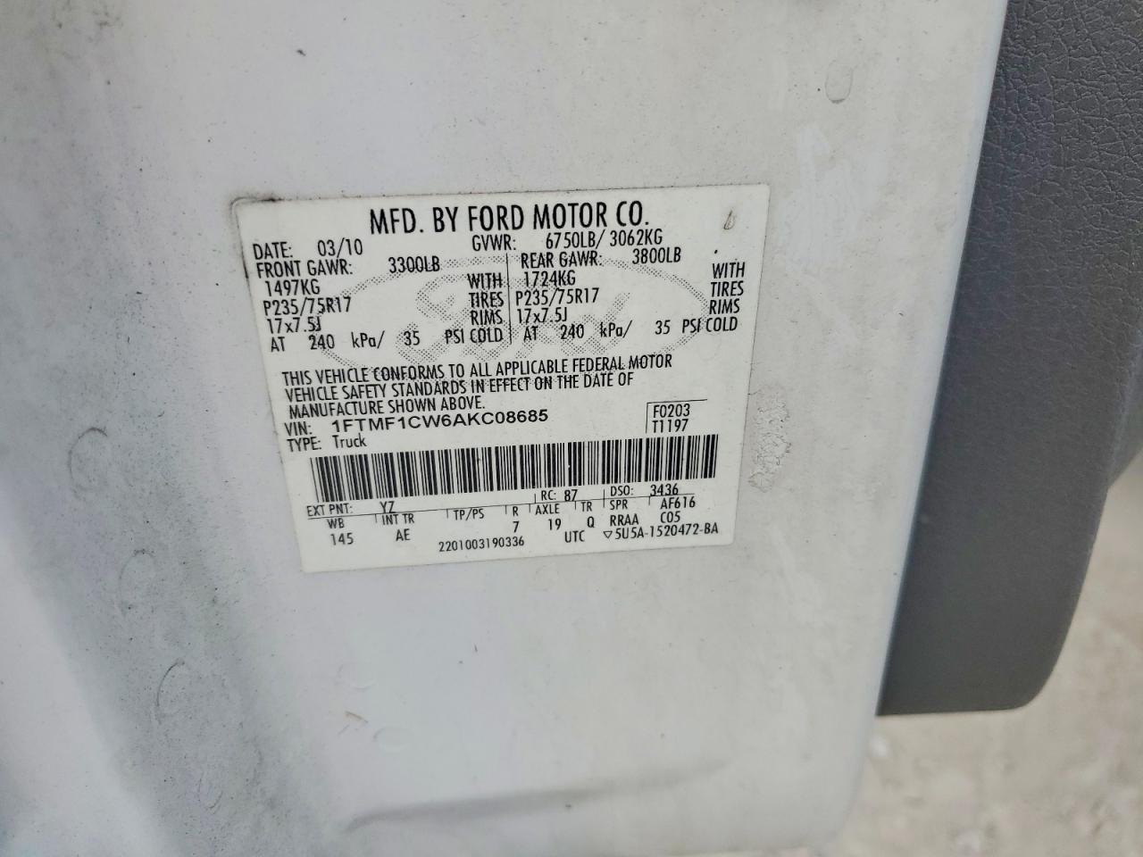 2010 Ford F150