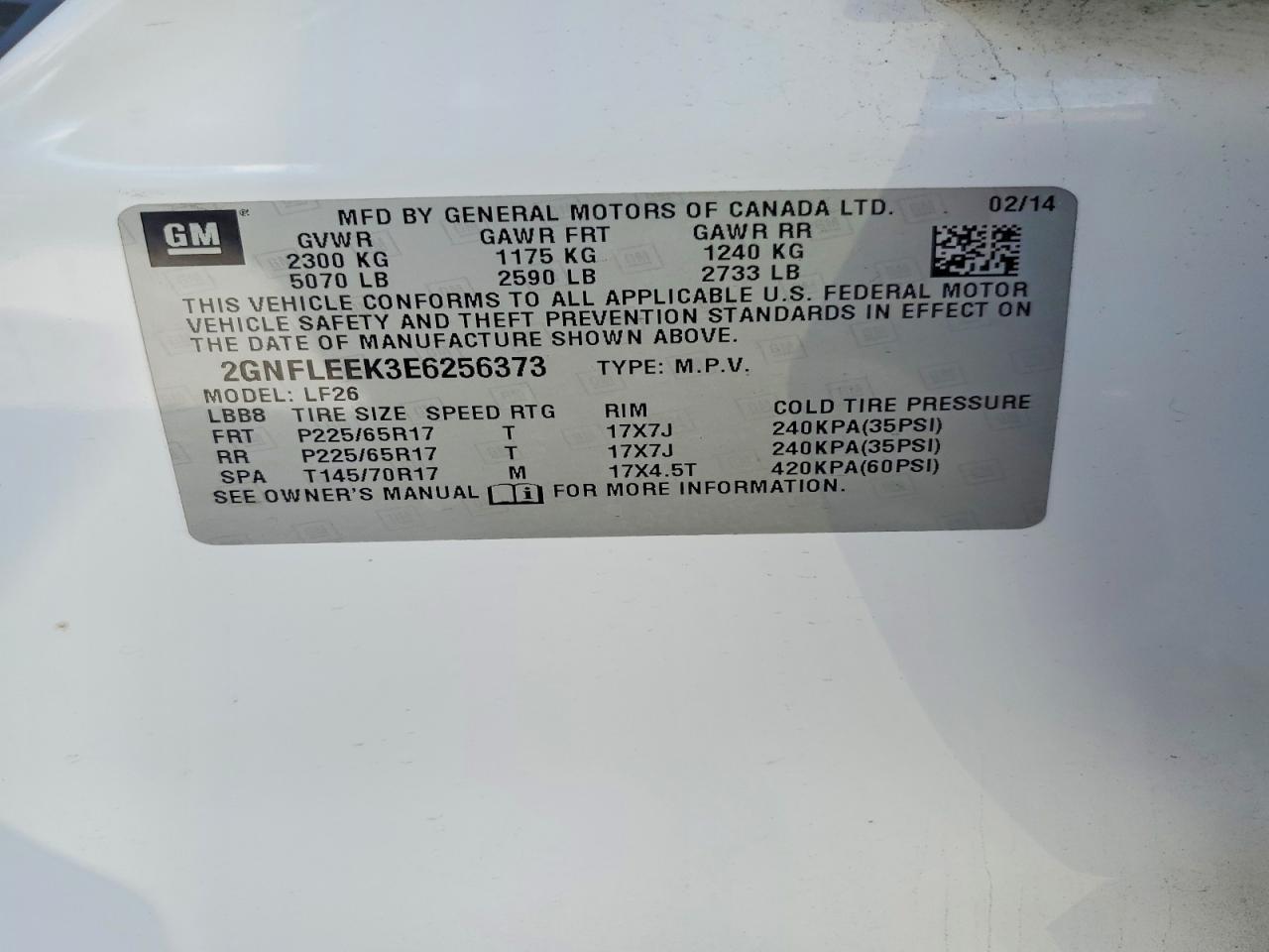 2014 Chevrolet Equinox ls