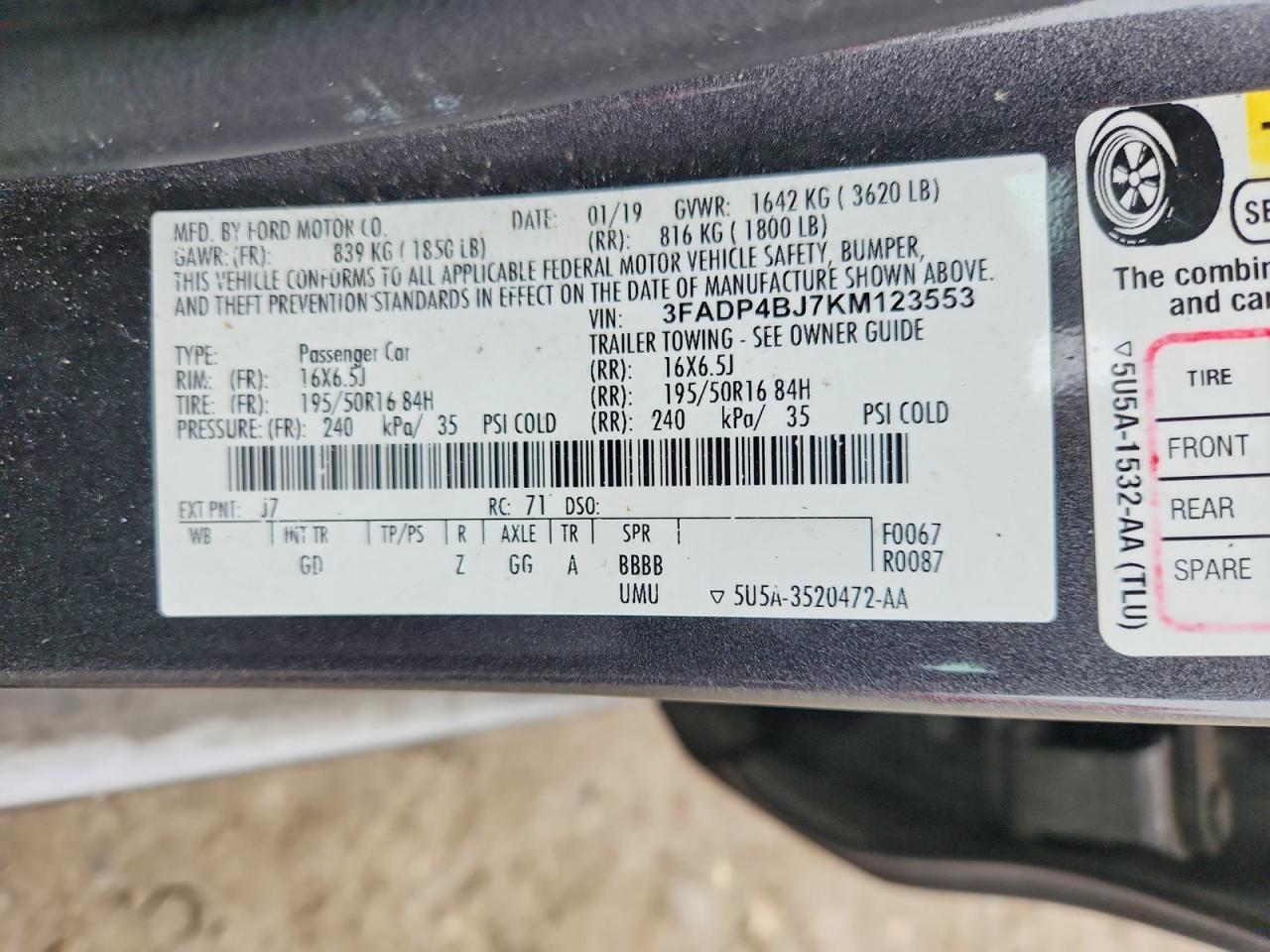 2019 Ford Fiesta se
