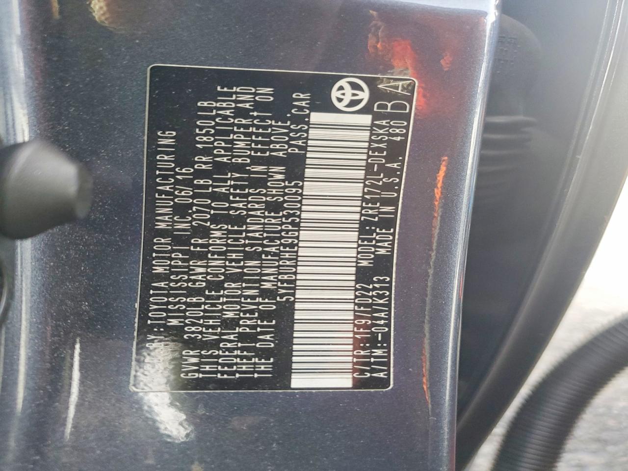 2016 Toyota Corolla l