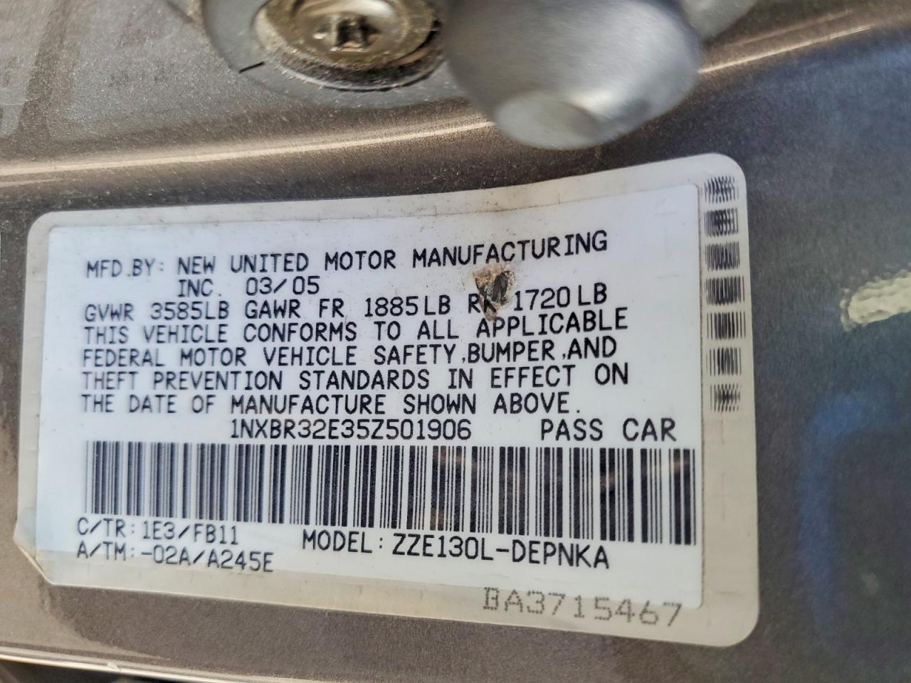 2005 Toyota Corolla ce