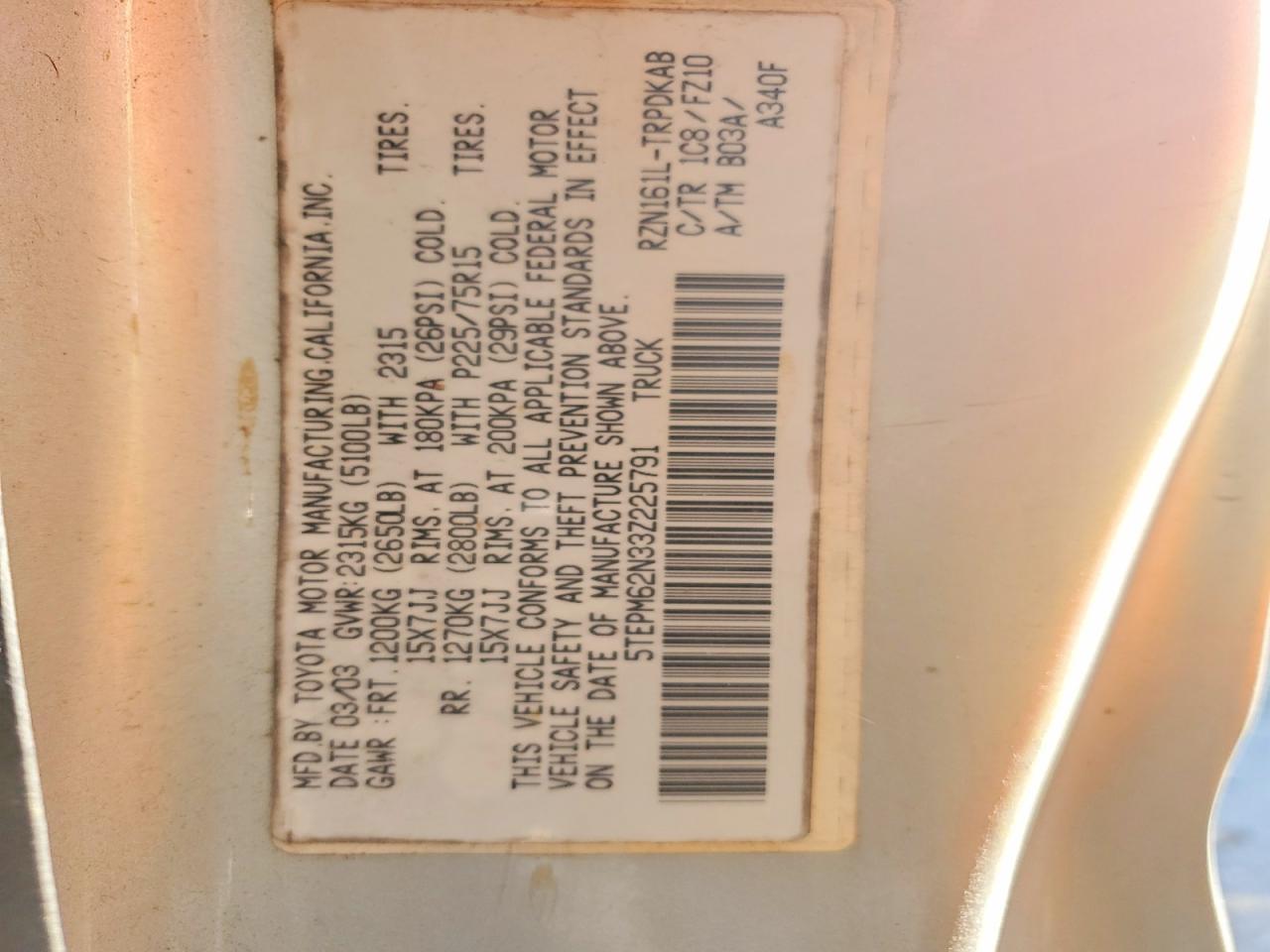 2003 Toyota Tacoma Base