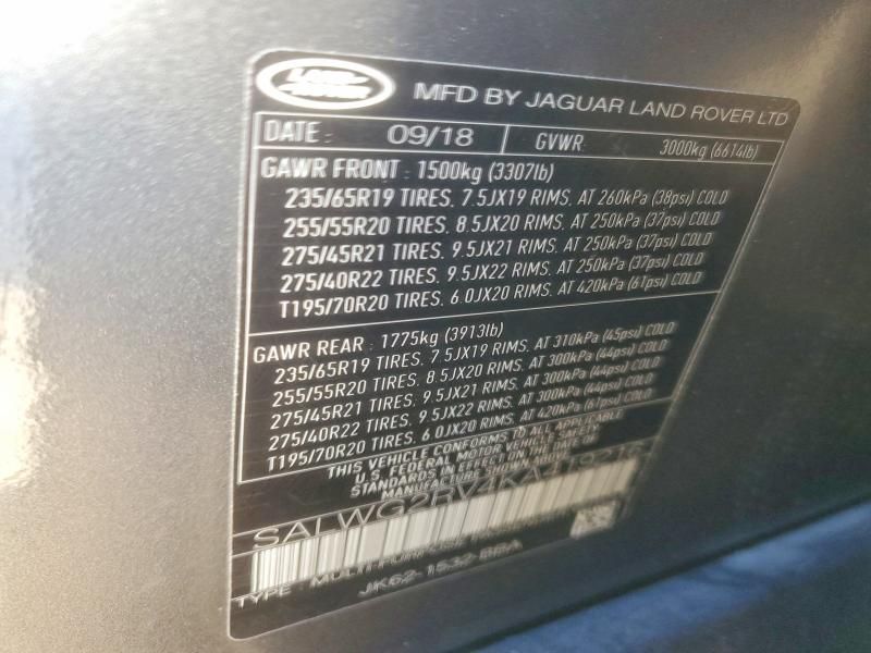 2019 Land Rover Range Rover Sport se