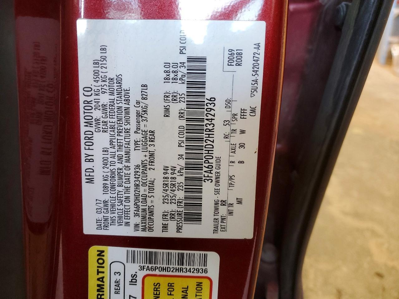 2017 Ford Fusion se
