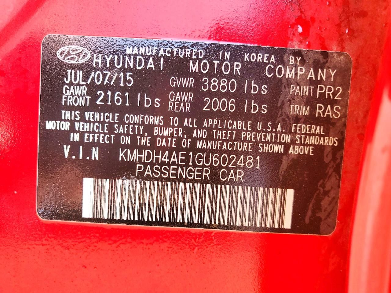 2016 Hyundai Elantra se