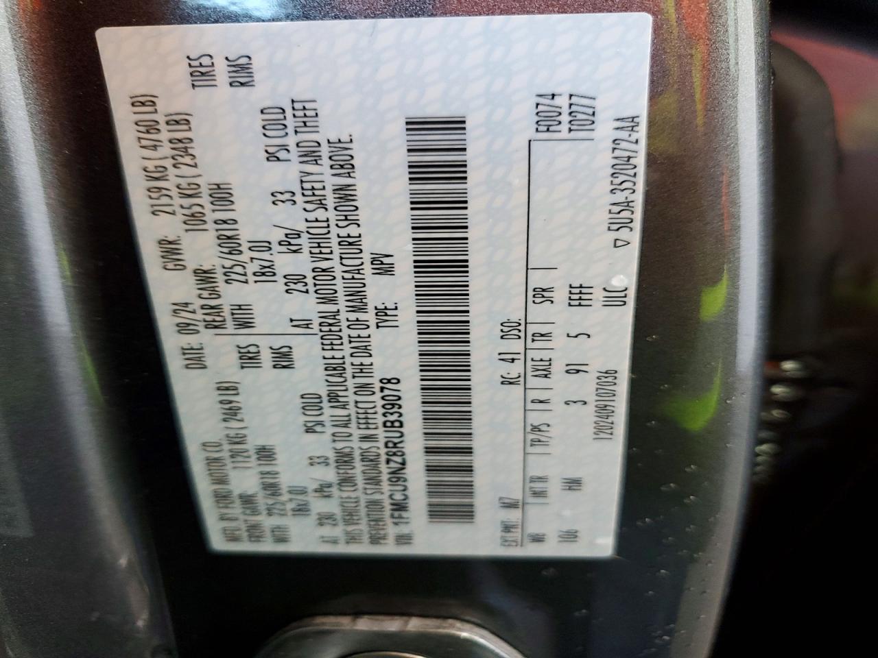 2024 Ford Escape st Line Select
