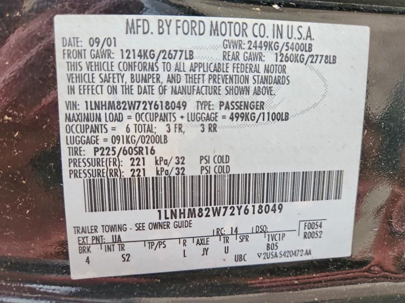 2002 Lincoln Town car Signature