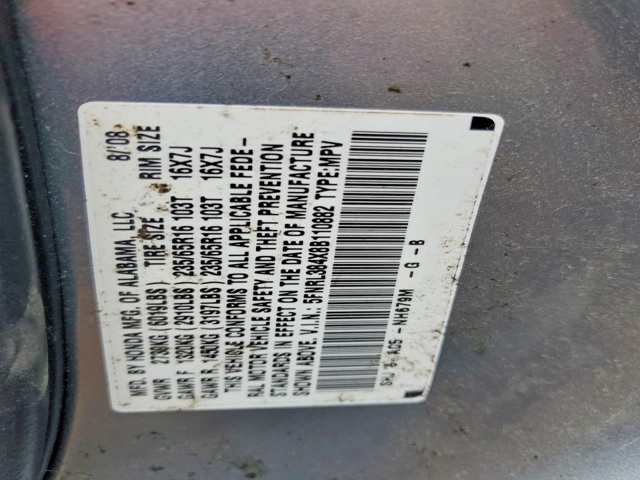 2008 Honda Odyssey ex