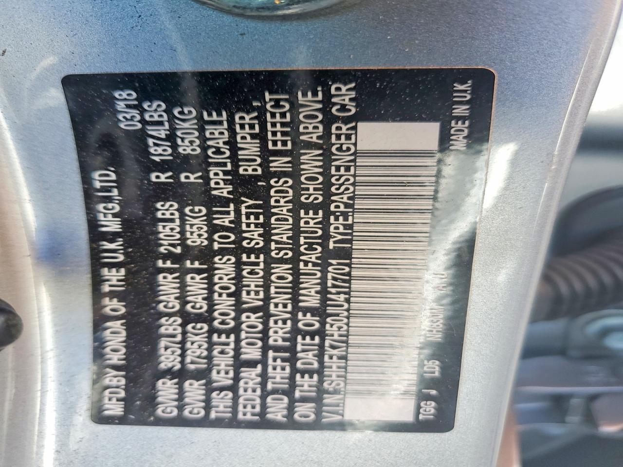 2018 Honda Civic ex