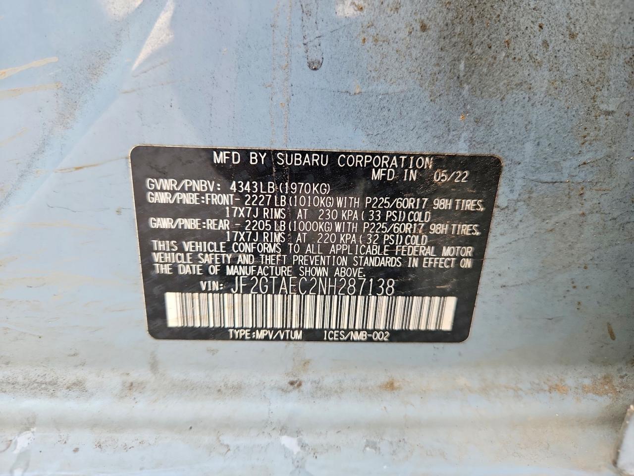 2022 Subaru Crosstrek Premium