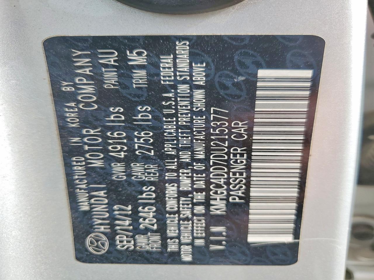 2013 Hyundai Genesis 3.8l