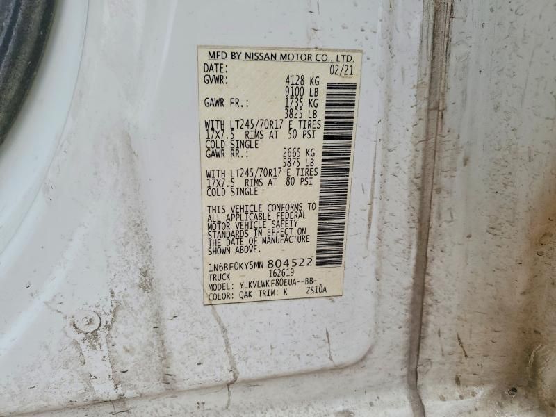 2021 Nissan NV 2500 Delivery Van