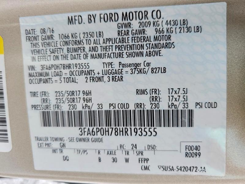 2017 Ford Fusion se