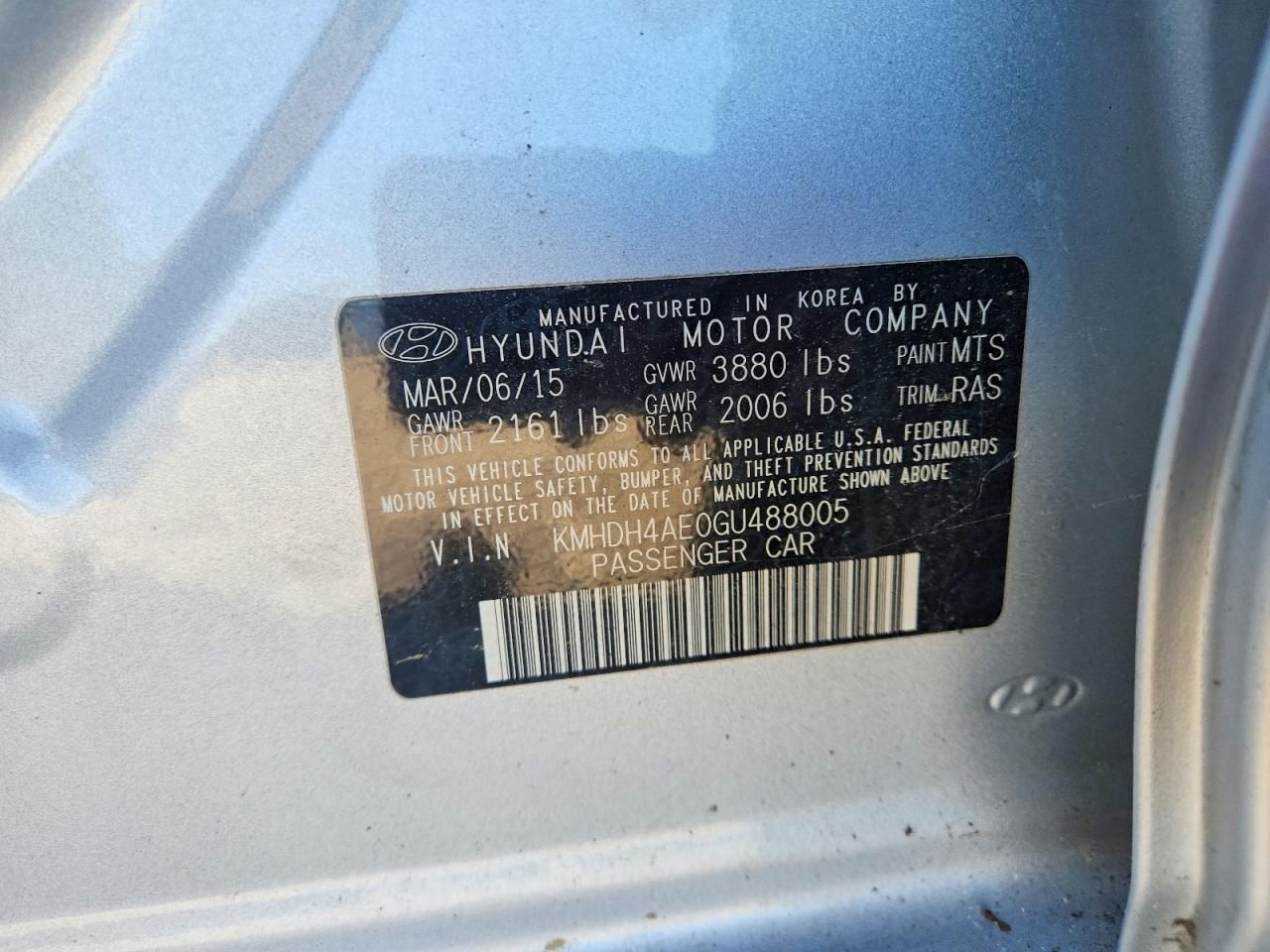 2016 Hyundai Elantra se