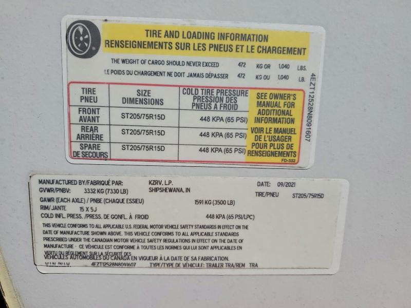 2022 Kz Rv Sportster Camper