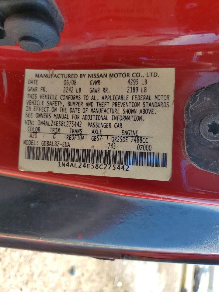 2008 Nissan Altima 2.5s