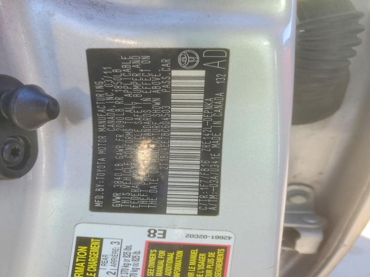 2011 Toyota Corolla Base