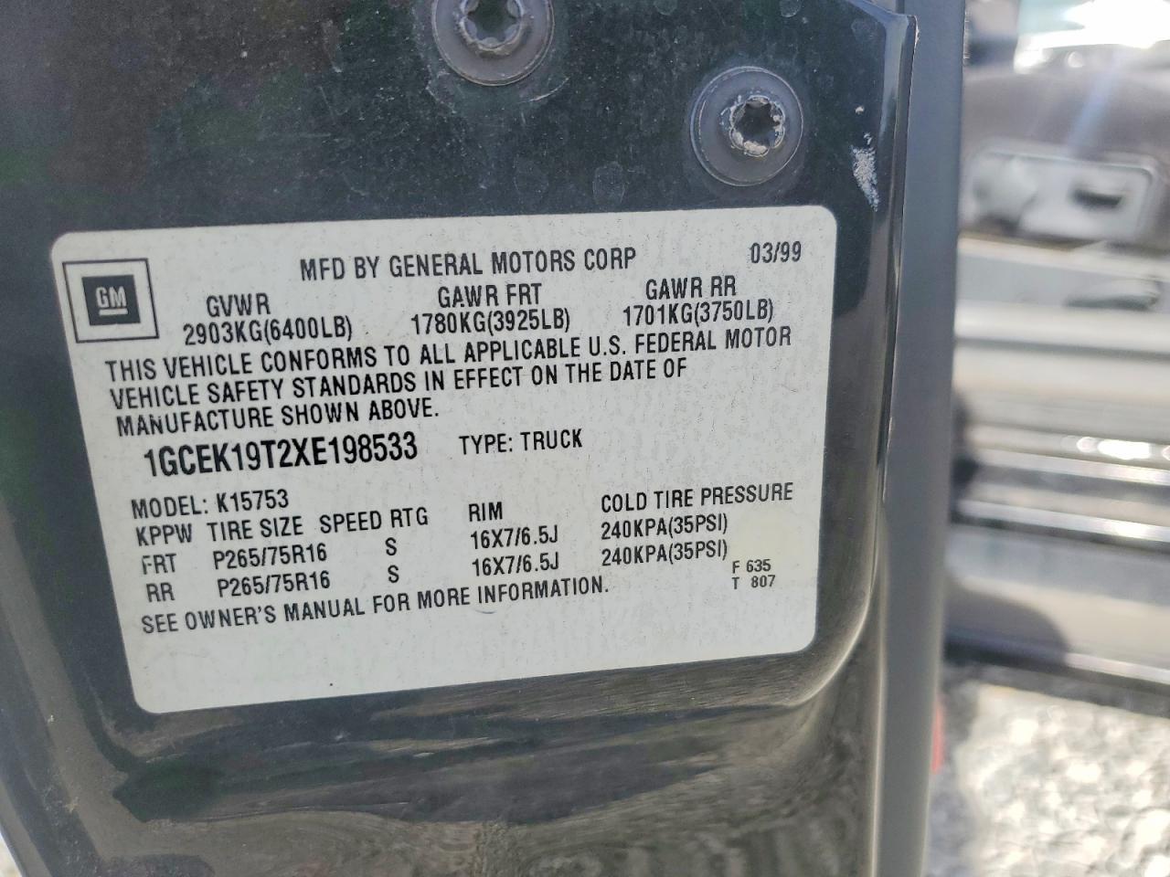 1999 Chevrolet Silverado K1500