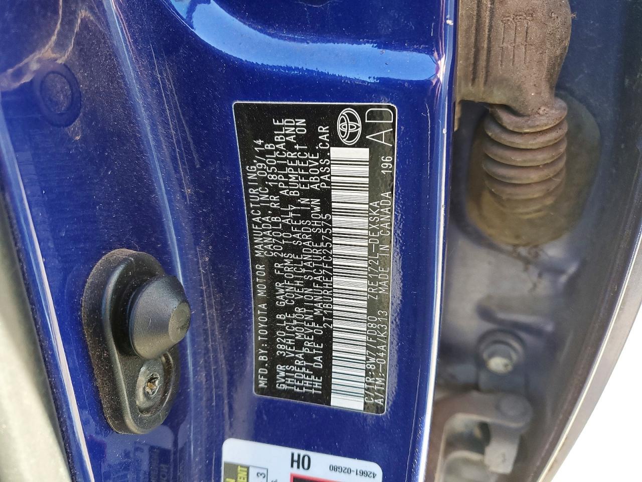 2015 Toyota Corolla s Plus