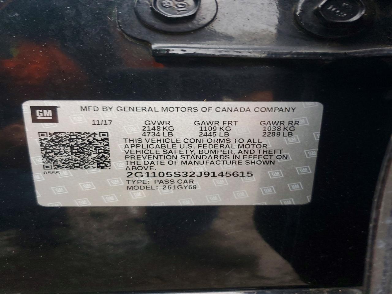 2018 Chevrolet Impala lt