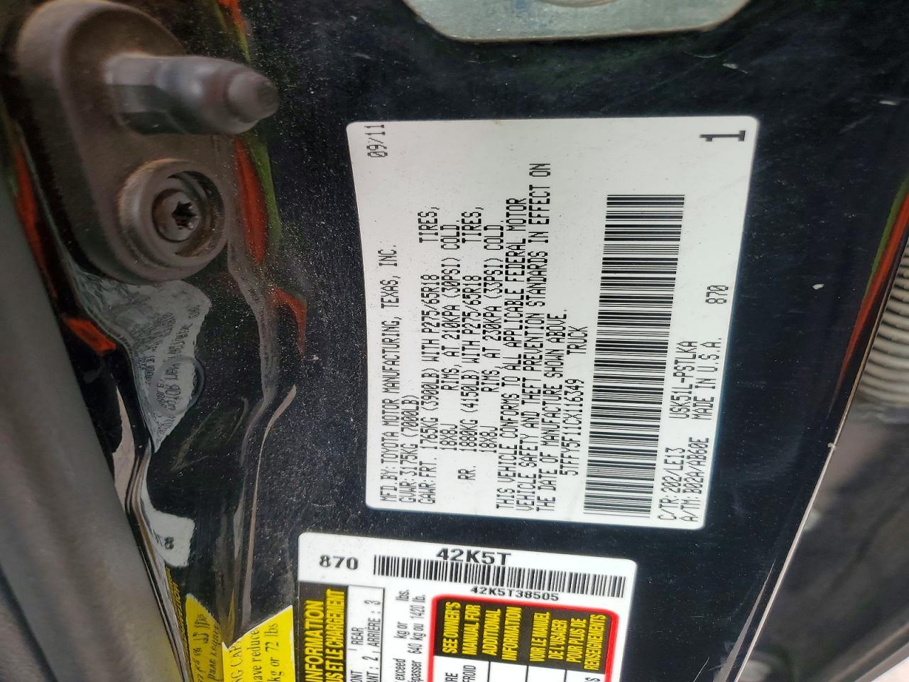 2012 Toyota Tundra Crewmax Limited