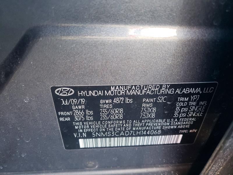 2020 Hyundai Santa fe sel