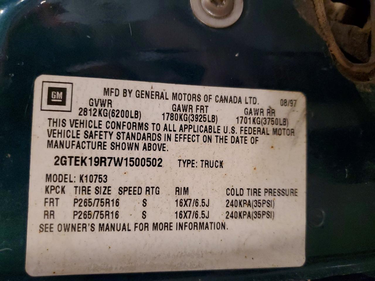 1998 GMC Sierra K1500