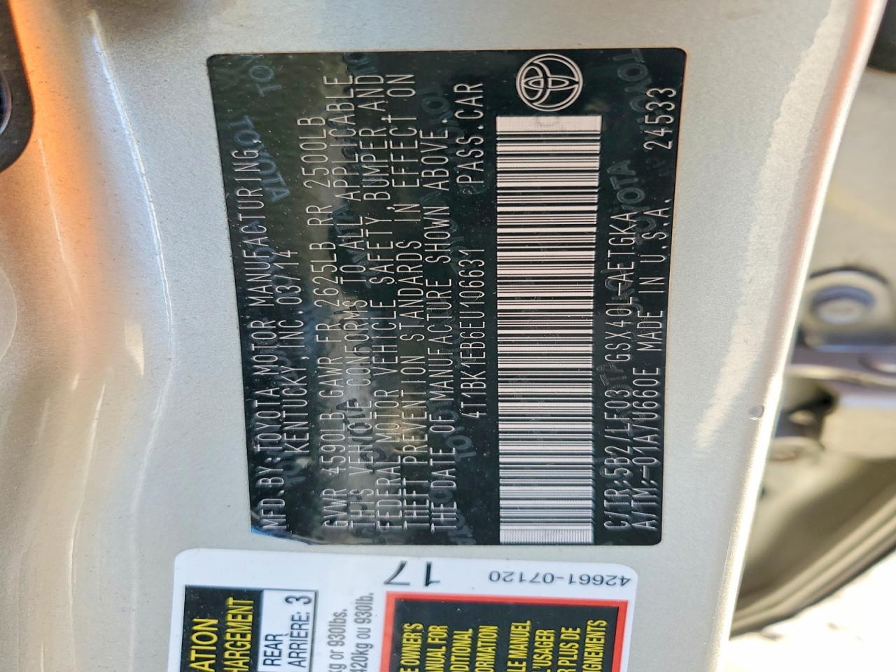 2014 Toyota Avalon Base