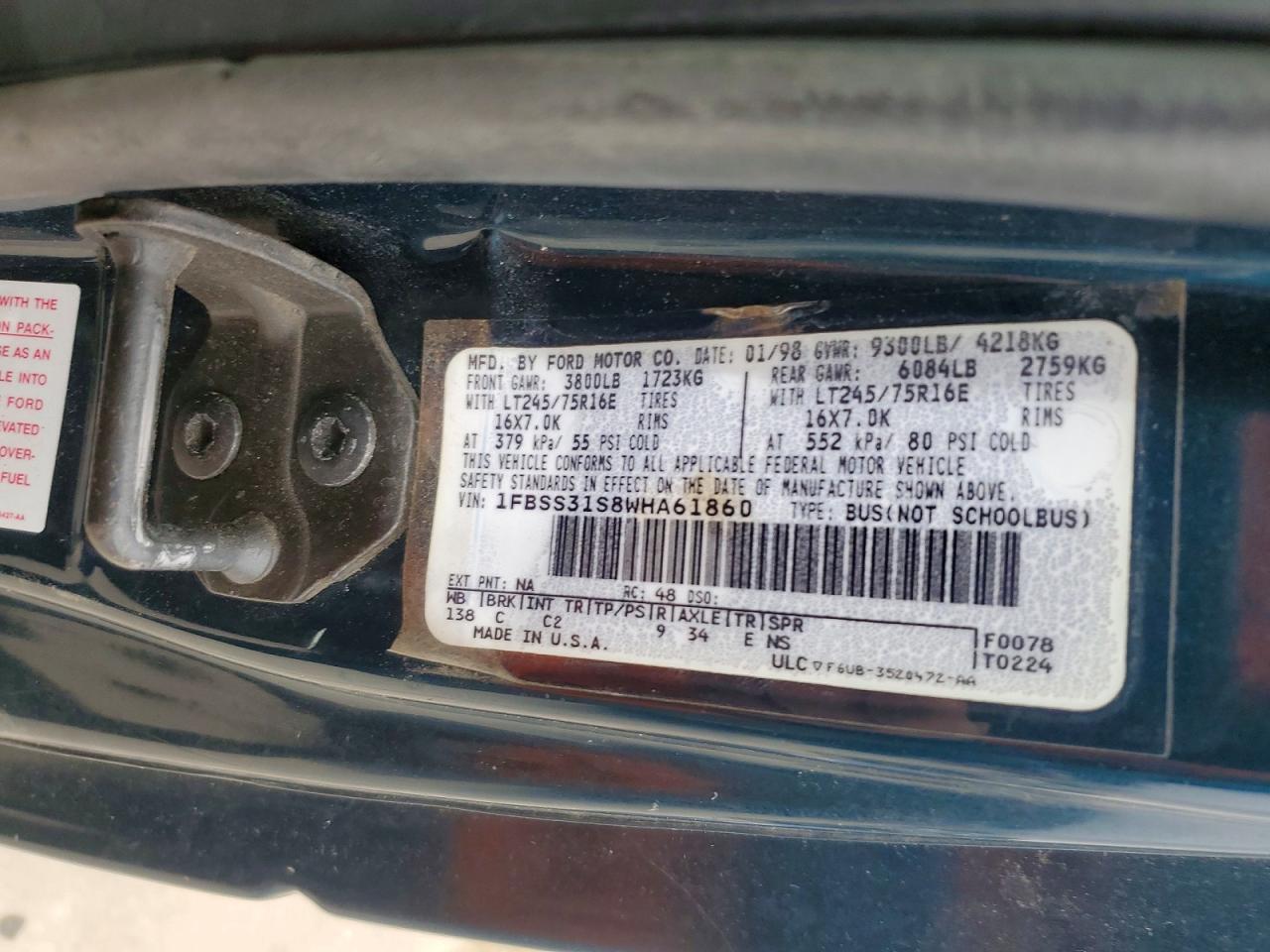 1998 Ford Econoline E350 Super Duty