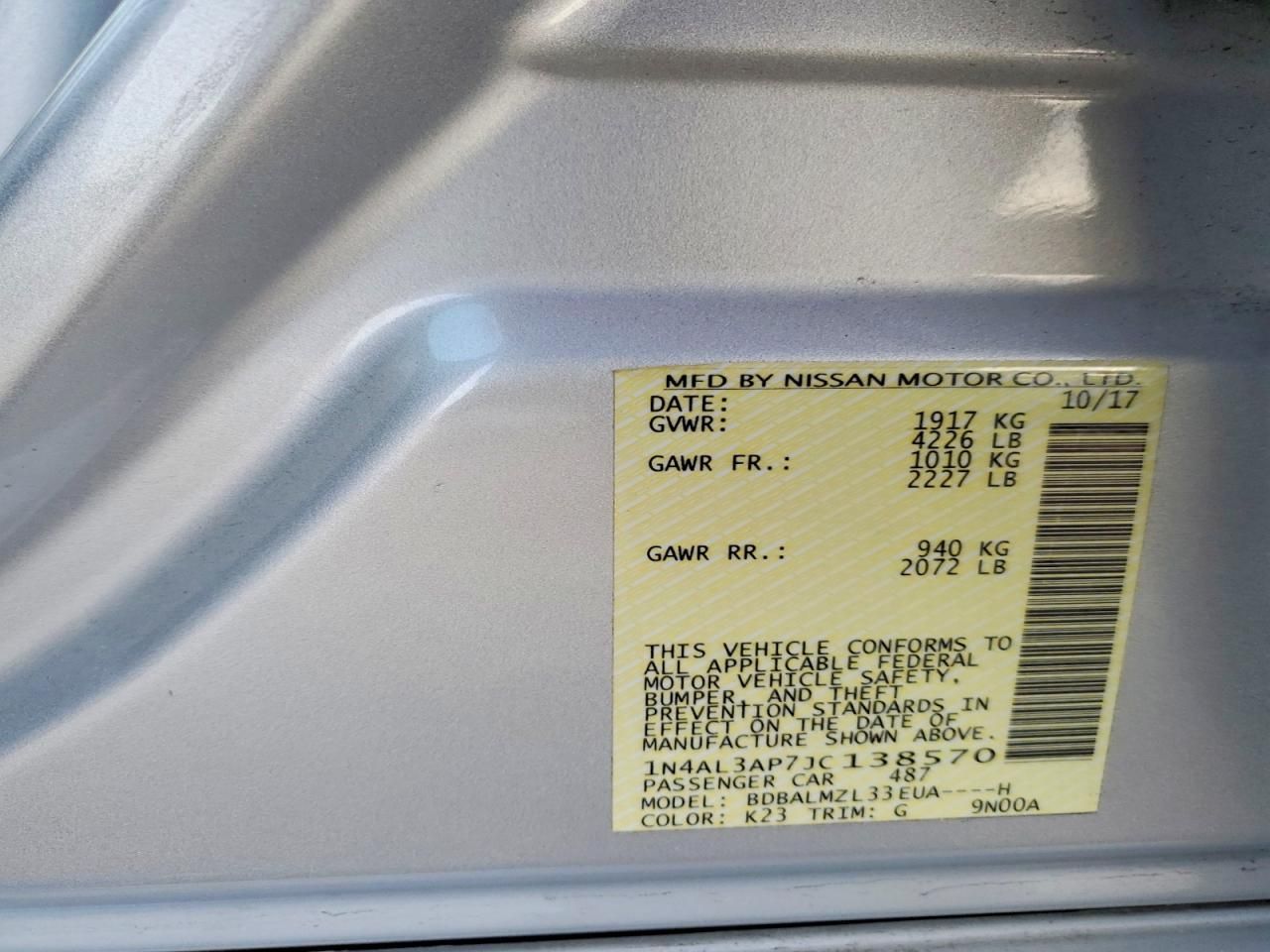 2018 Nissan Altima 2.5