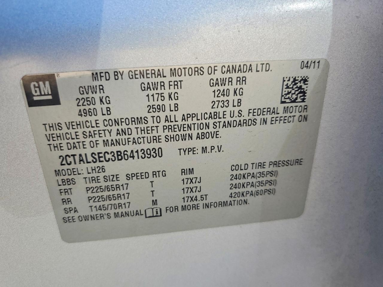 2011 GMC Terrain sle