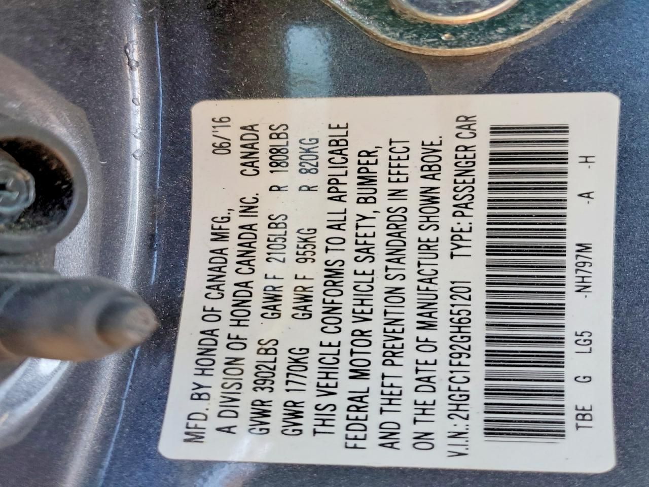 2016 Honda Civic Touring