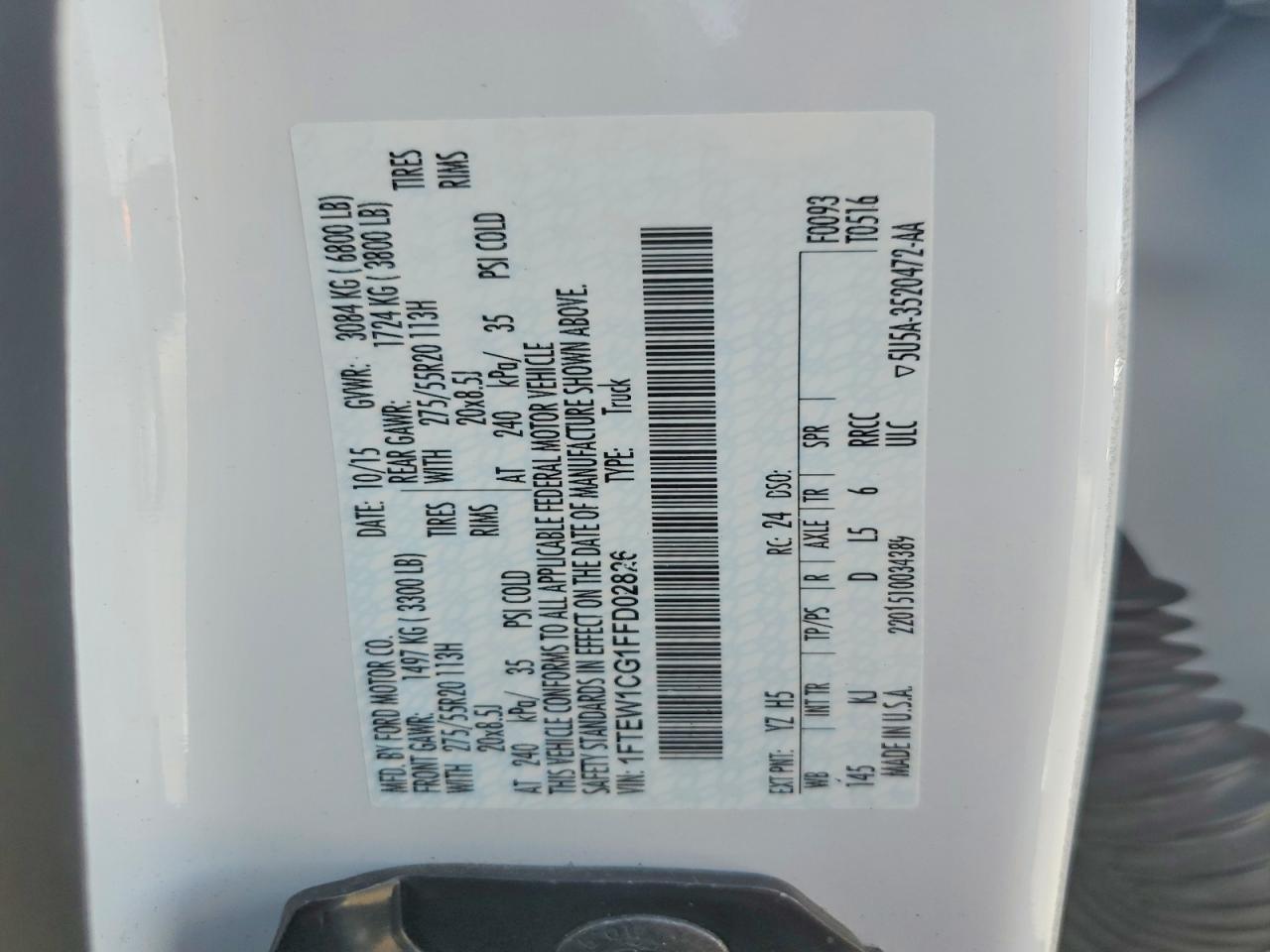 2015 Ford F150 Supercrew