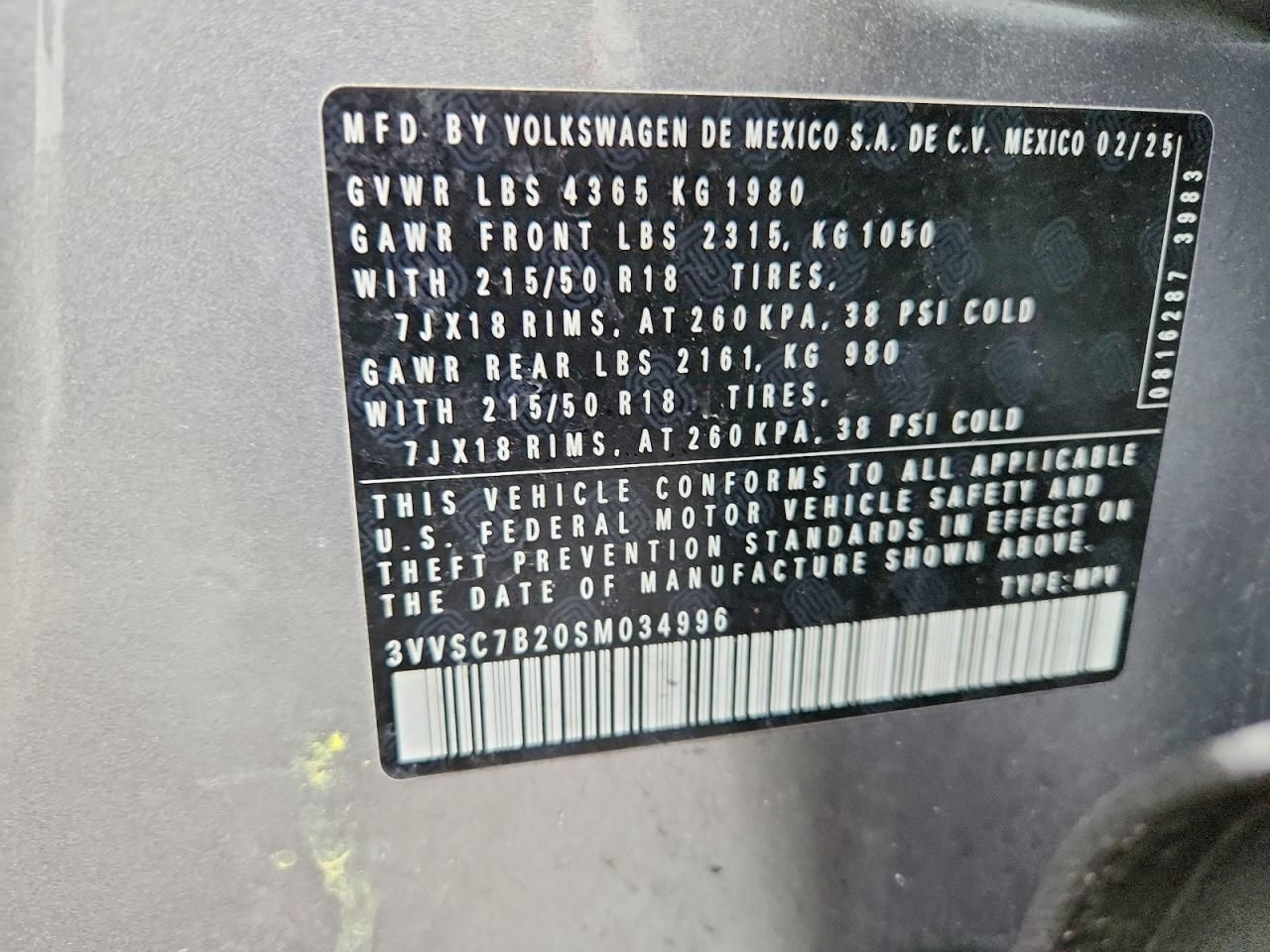 2025 Volkswagen Taos se