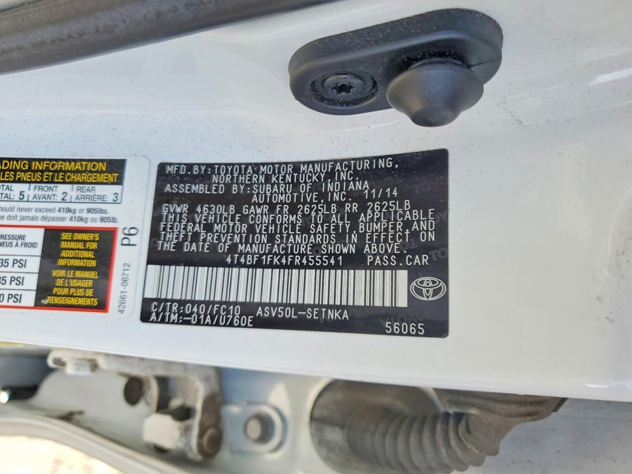 2015 Toyota Camry le