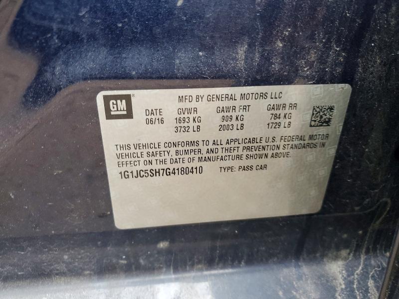 2016 Chevrolet Sonic lt