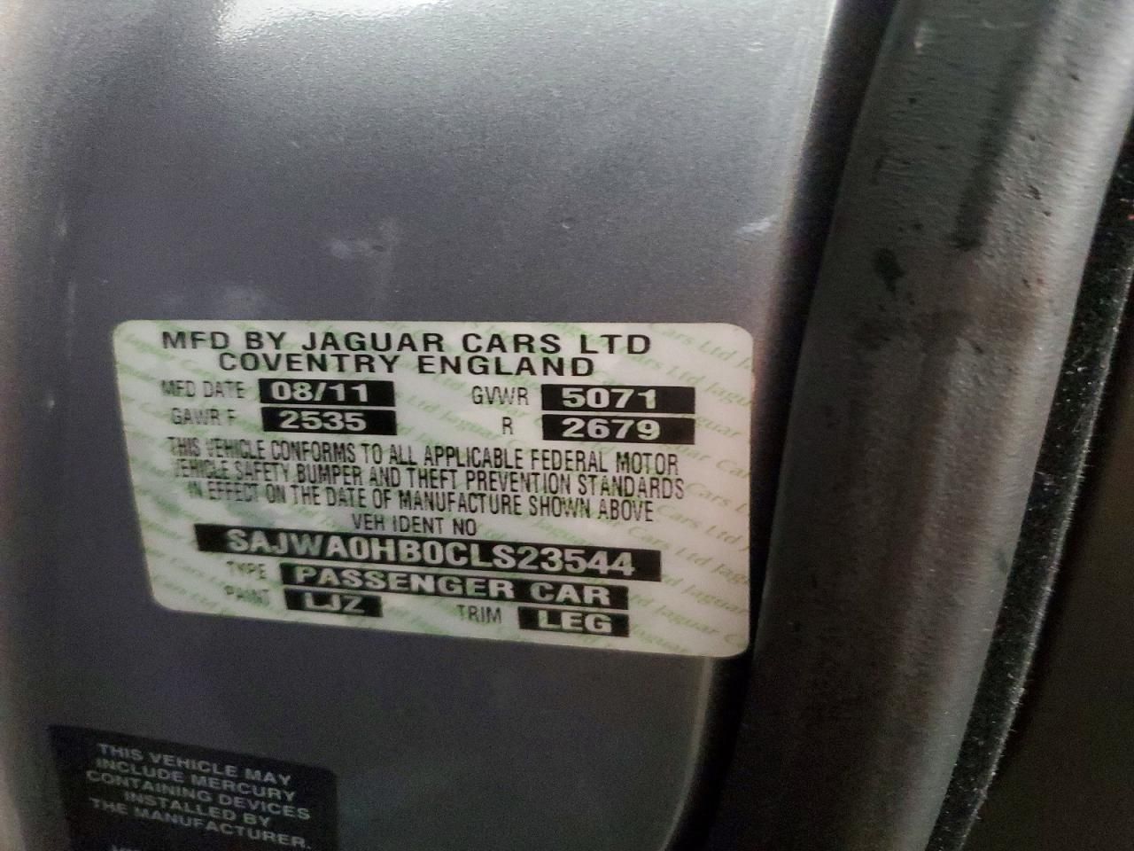 2012 Jaguar Xf Portfolio