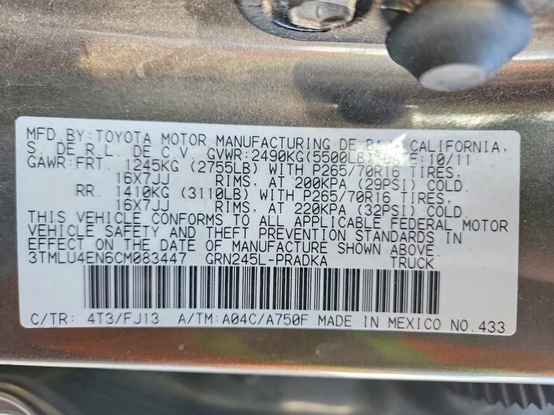 2012 Toyota Tacoma Double cab