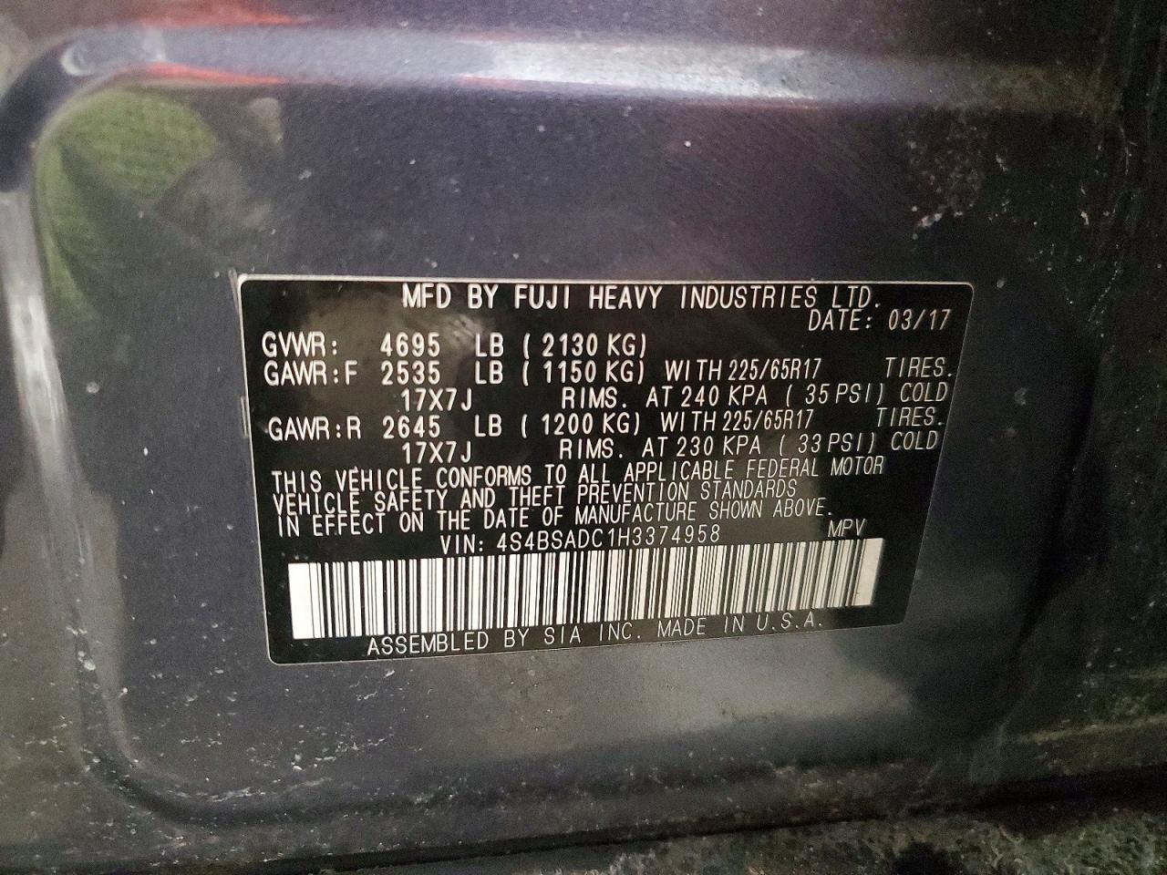 2017 Subaru Outback 2.5i Premium