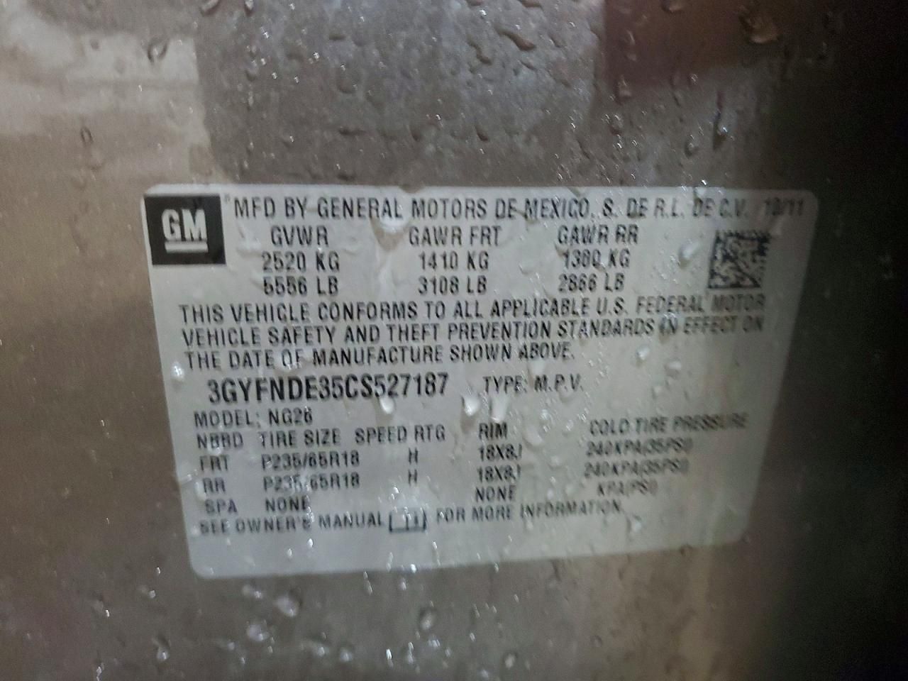 2012 Cadillac Srx Luxury Collection