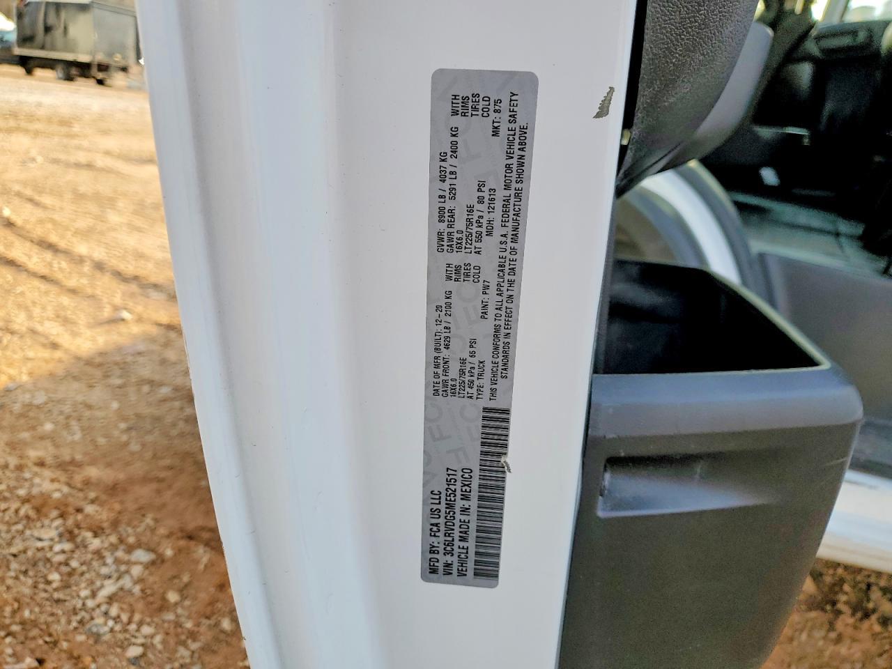 2021 Dodge RAM Promaster 2500 Delivery Van
