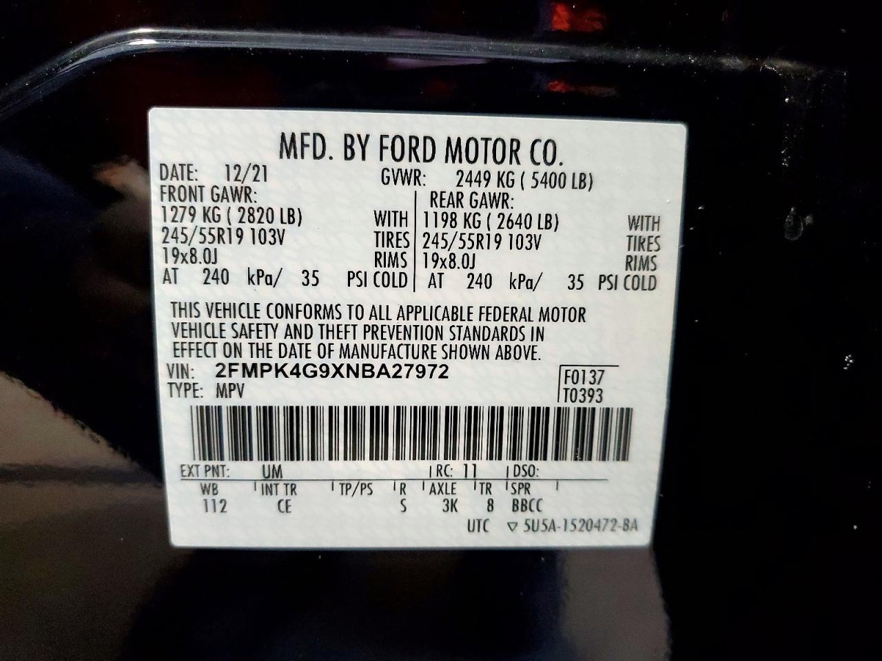 2022 Ford Edge se